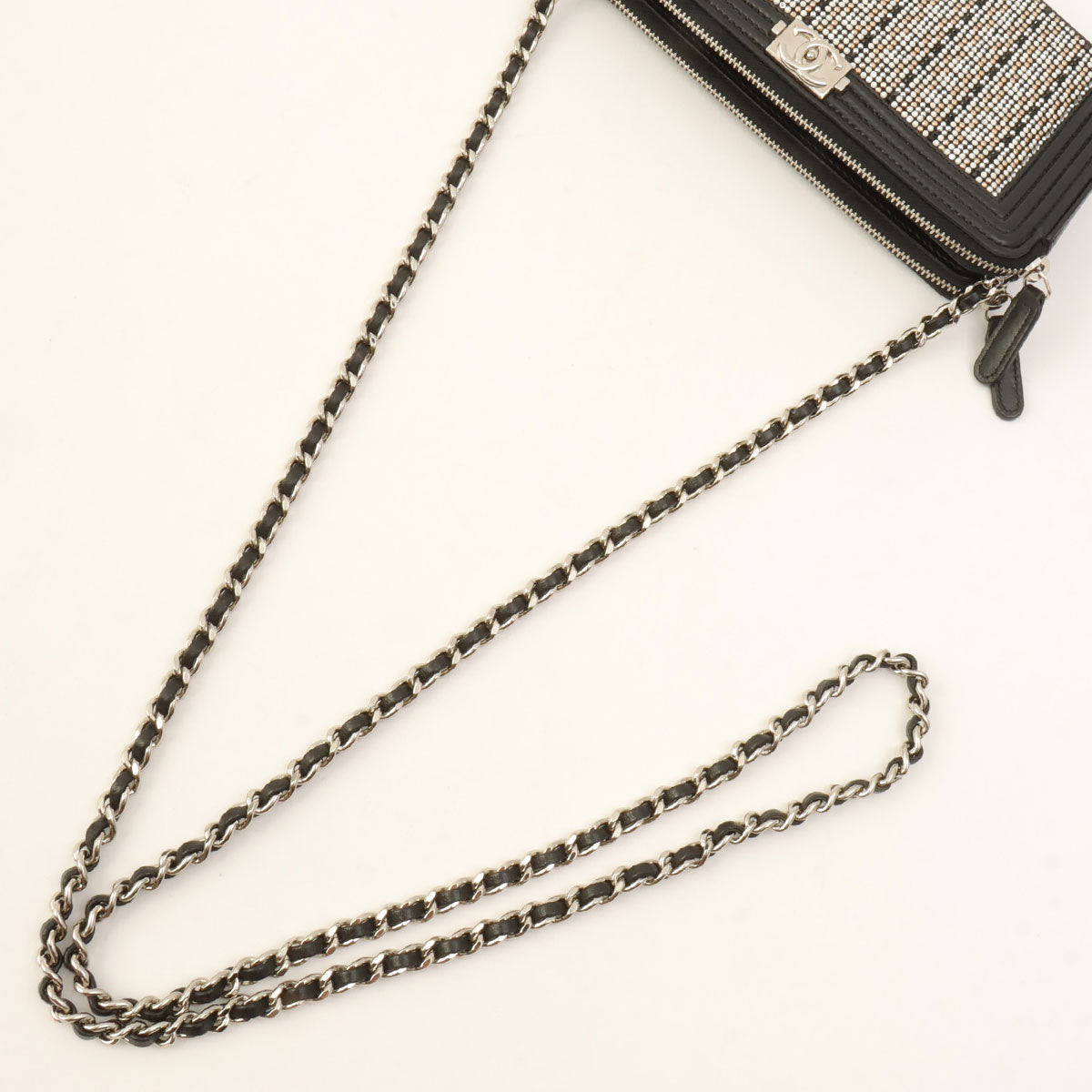 Around 2016 Made Boy Chanel Wallet on Chain Black