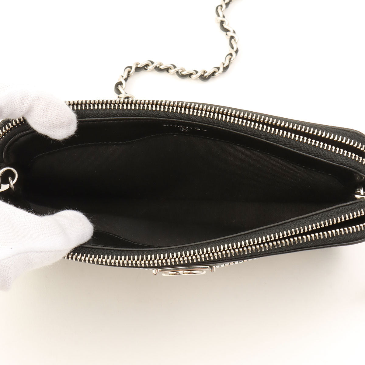 Around 2016 Made Boy Chanel Wallet on Chain Black