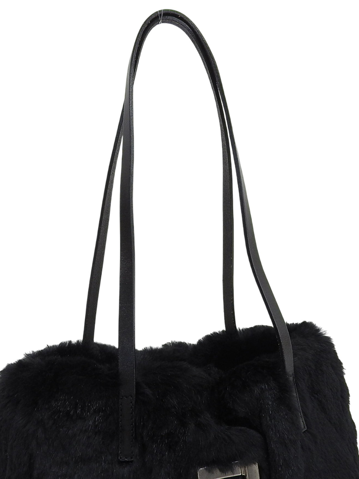 Lapin Fur FF Logo Plate 单肩包 黑色