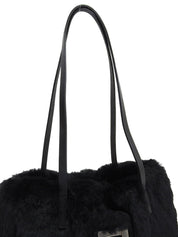 Lapin Fur FF Logo Plate 单肩包 黑色