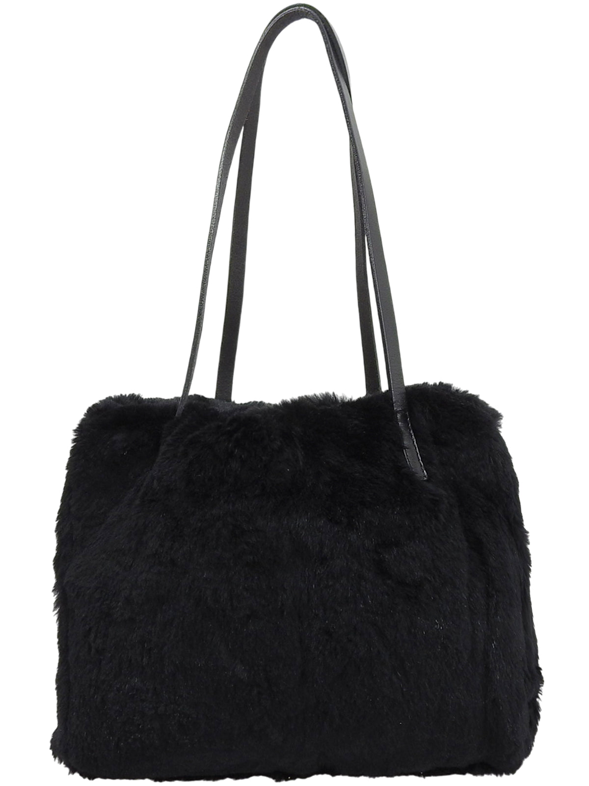 Lapin Fur FF Logo Plate 单肩包 黑色