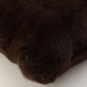 Circa 1998 Rabanne Fur Brown Marble Pattern Shoulder Bag Dark Brown