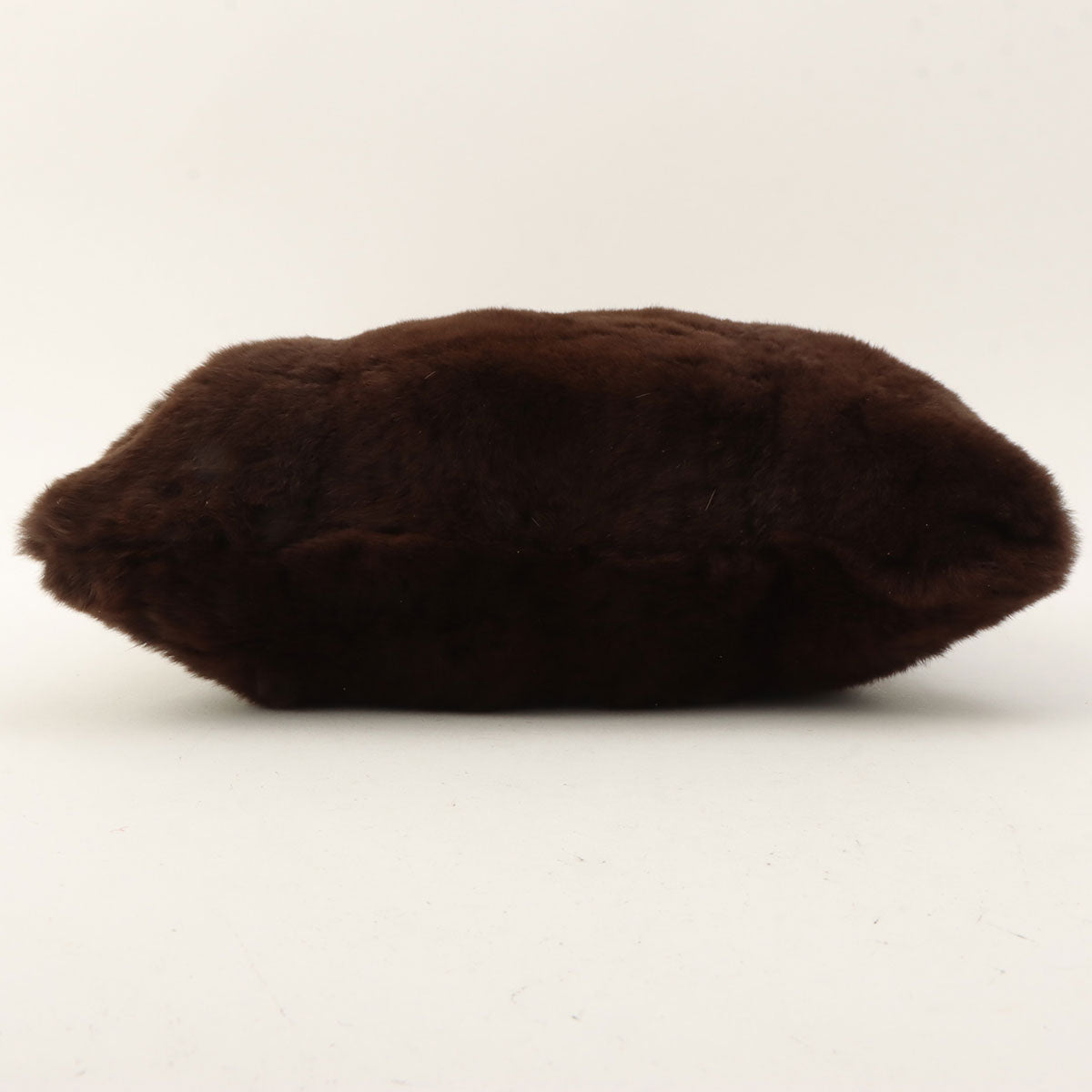 Circa 1998 Rabanne Fur Brown Marble Pattern Shoulder Bag Dark Brown