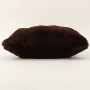 Circa 1998 Rabanne Fur Brown Marble Pattern Shoulder Bag Dark Brown