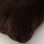 Circa 1998 Rabanne Fur Brown Marble Pattern Shoulder Bag Dark Brown