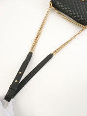 2003年頃製 キャビアスキンボーイシャネルチェーンショルダーバッグ ブラック