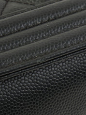 2003年頃製 キャビアスキンボーイシャネルチェーンショルダーバッグ ブラック