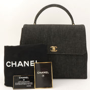 1998 Denim CC Turnlock Handbag Black
