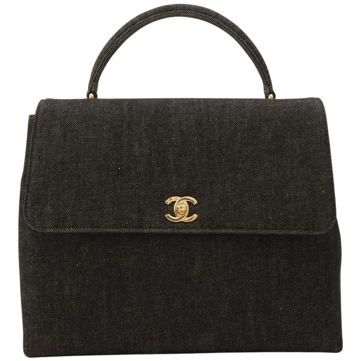 1998 Denim CC Turnlock Handbag Black