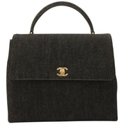 1998 Denim CC Turnlock Handbag Black