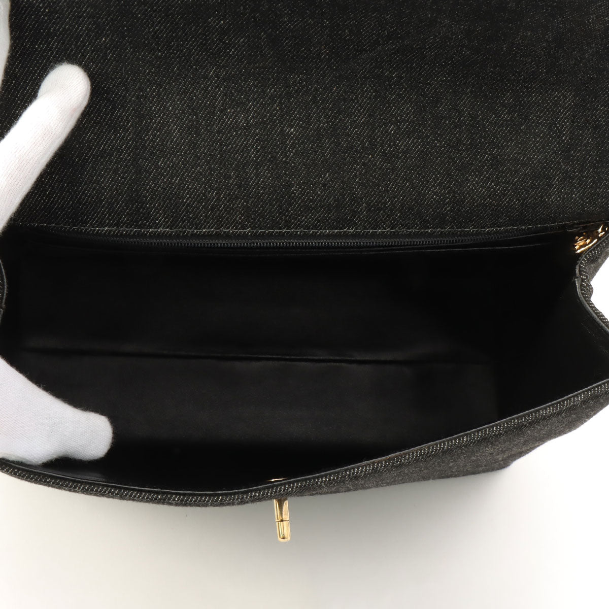 1998 Denim CC Turnlock Handbag Black