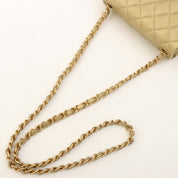 Caviar Skin Classic Flap Chain Bag Mini, Gold, circa 2015