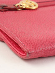1997 Caviar Skin CC Mark Stitch Long Wallet in Fuchsia Pink