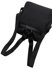Nylon Logo Plate Backpack in Black