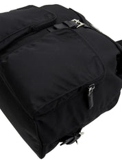 Nylon Logo Plate Backpack in Black