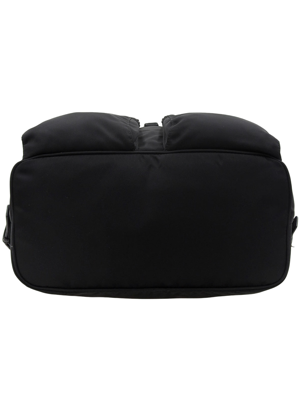 Nylon Logo Plate Backpack in Black