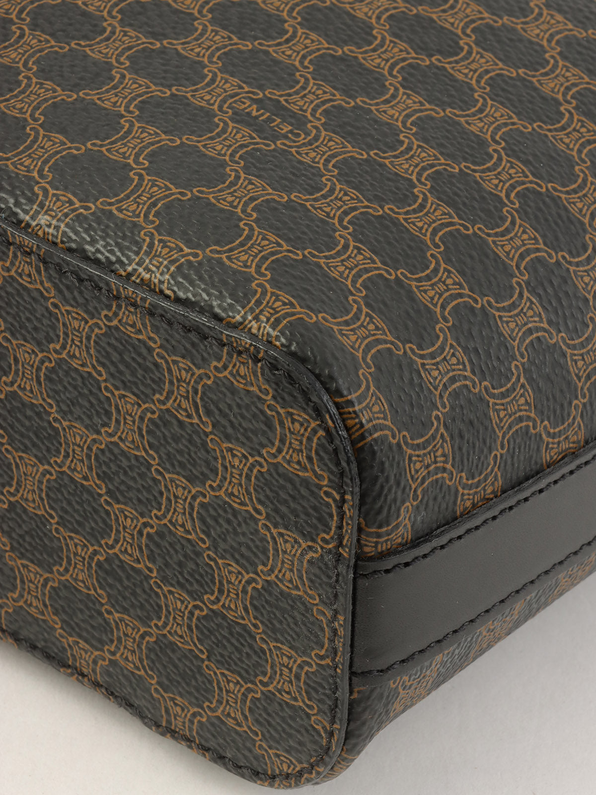 マカダムパターンサークルロゴ2wayバニティバッグ ブラウン/ブラック