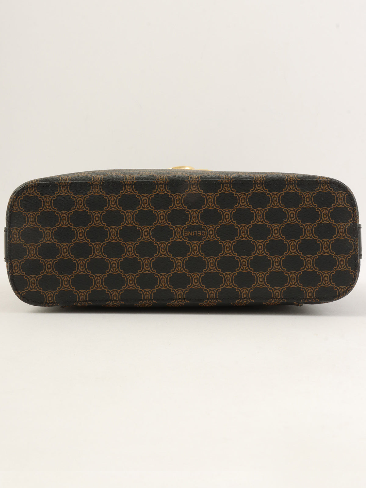 棕色/黑色 Macadam 图案圆形 Logo 两用化妆包