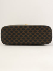 棕色/黑色 Macadam 图案圆形 Logo 两用化妆包