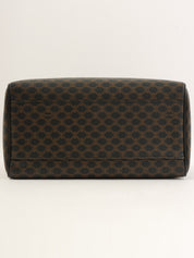 マカダムパターンロゴエンボスミニボストンバッグ ブラウン