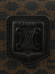 マカダムパターンロゴエンボスミニボストンバッグ ブラウン