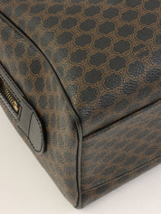 マカダムパターンロゴエンボスミニボストンバッグ ブラウン