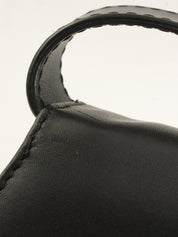 黑色双 Gancini 盘肩包