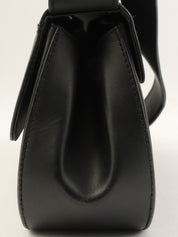 黑色双 Gancini 盘肩包