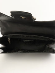 黑色双 Gancini 盘肩包