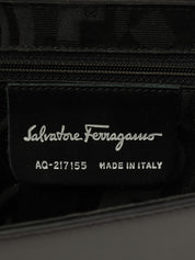 黑色双 Gancini 盘肩包