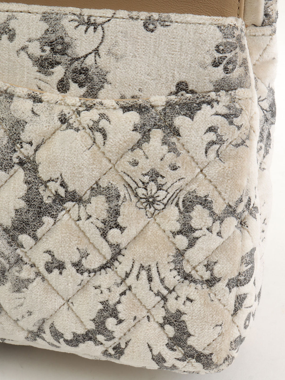 2009年頃製 ベロアフラワーパターンクラシックフラップチェーンバッグ25cm