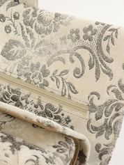 2009 velour flower pattern classic flap chain bag 25cm