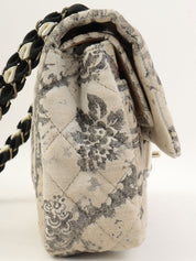 2009年丝绒花纹经典翻盖链条包，25厘米