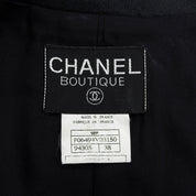 1996 Linen CC Mark Button Jacket #38 Black