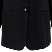 1996 Linen CC Mark Button Jacket #38 Black