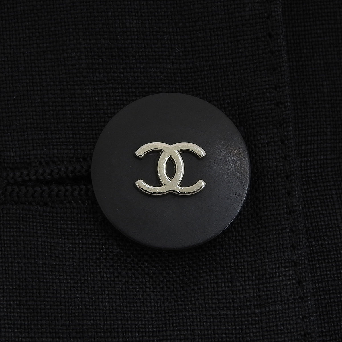 1996 Linen CC Mark Button Jacket #38 Black