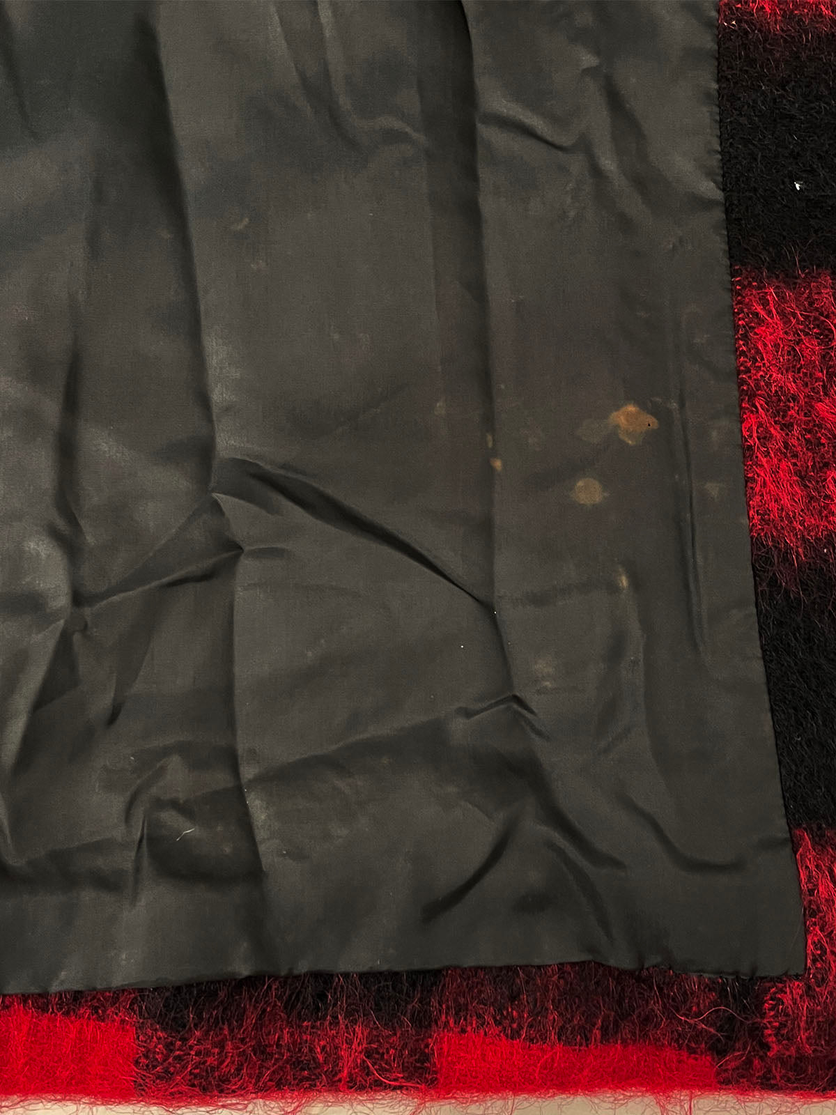 Check Pattern Long Coat in Red/Black