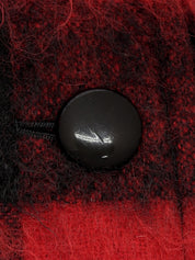 Check Pattern Long Coat in Red/Black