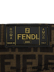 棕色 Zucca 图案半身裙