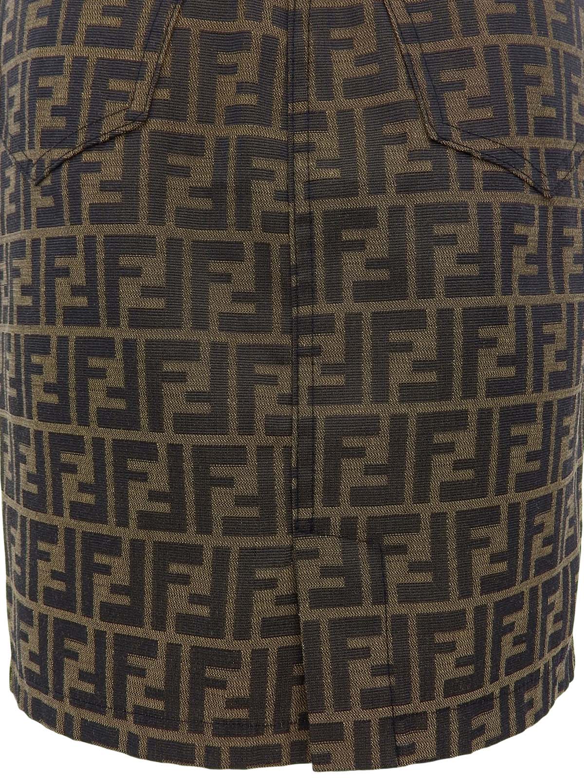 FF Zukka Pattern Skirt #42 Brown