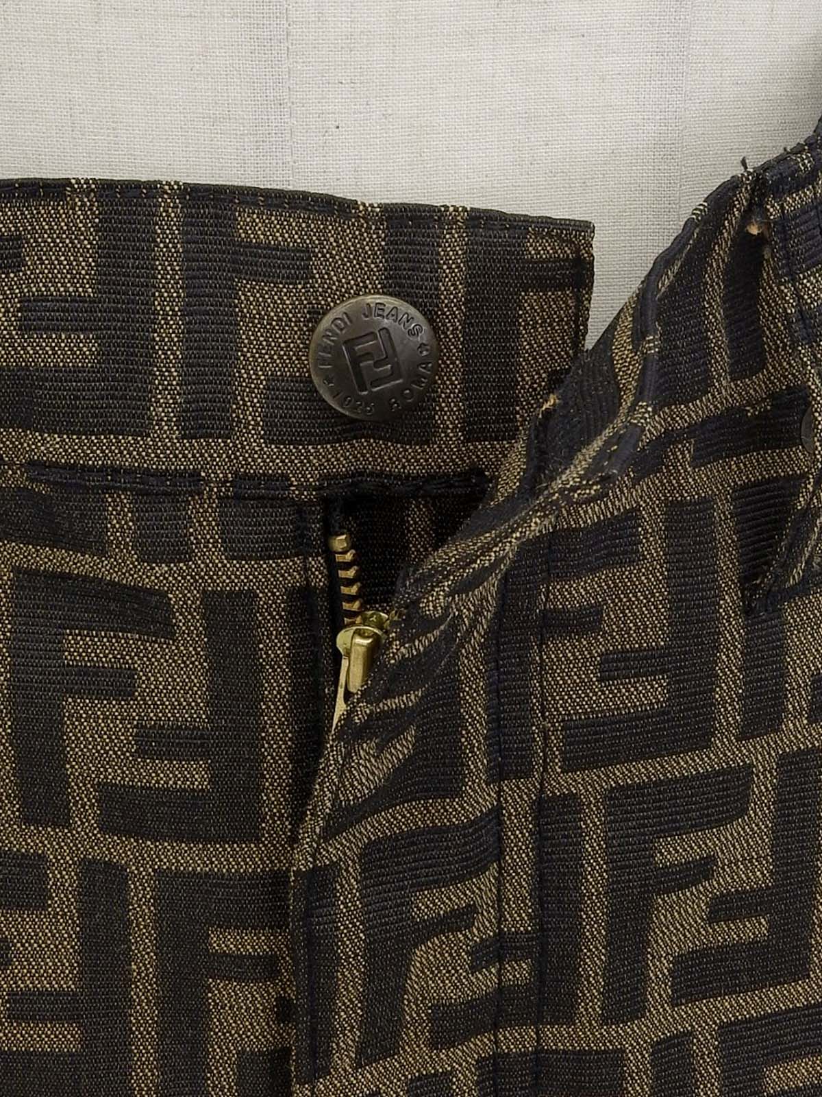 棕色 Zucca 图案半身裙