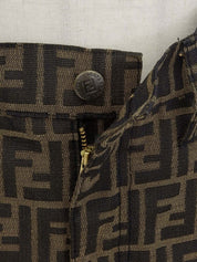 棕色 Zucca 图案半身裙