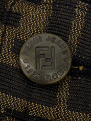 棕色 Zucca 图案半身裙