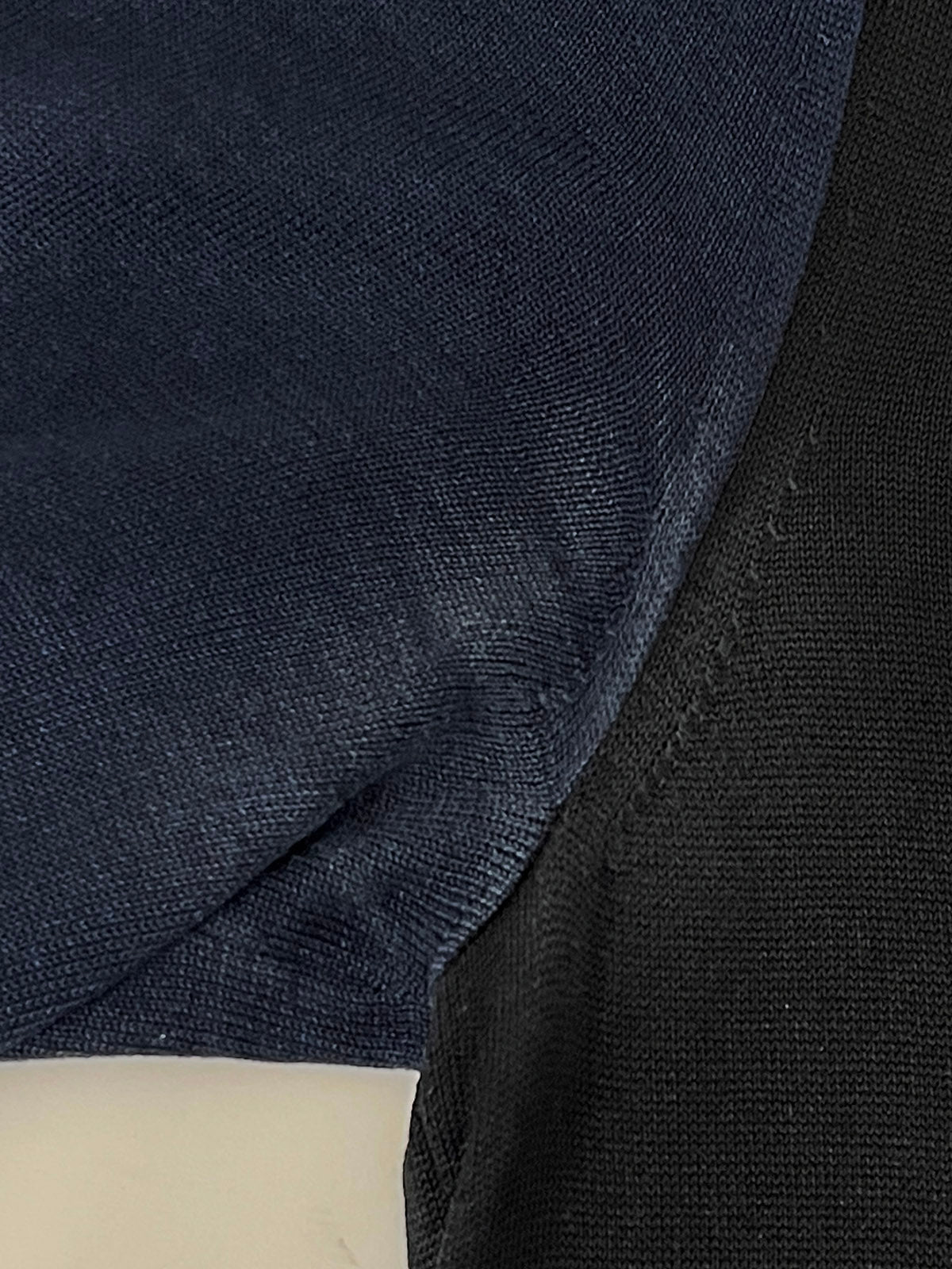 Silk Flower Motif Short Sleeve Shirt Dress in Black/Navy