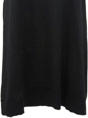 シルクフラワーモチーフ半袖シャツワンピース ブラック/ネイビー