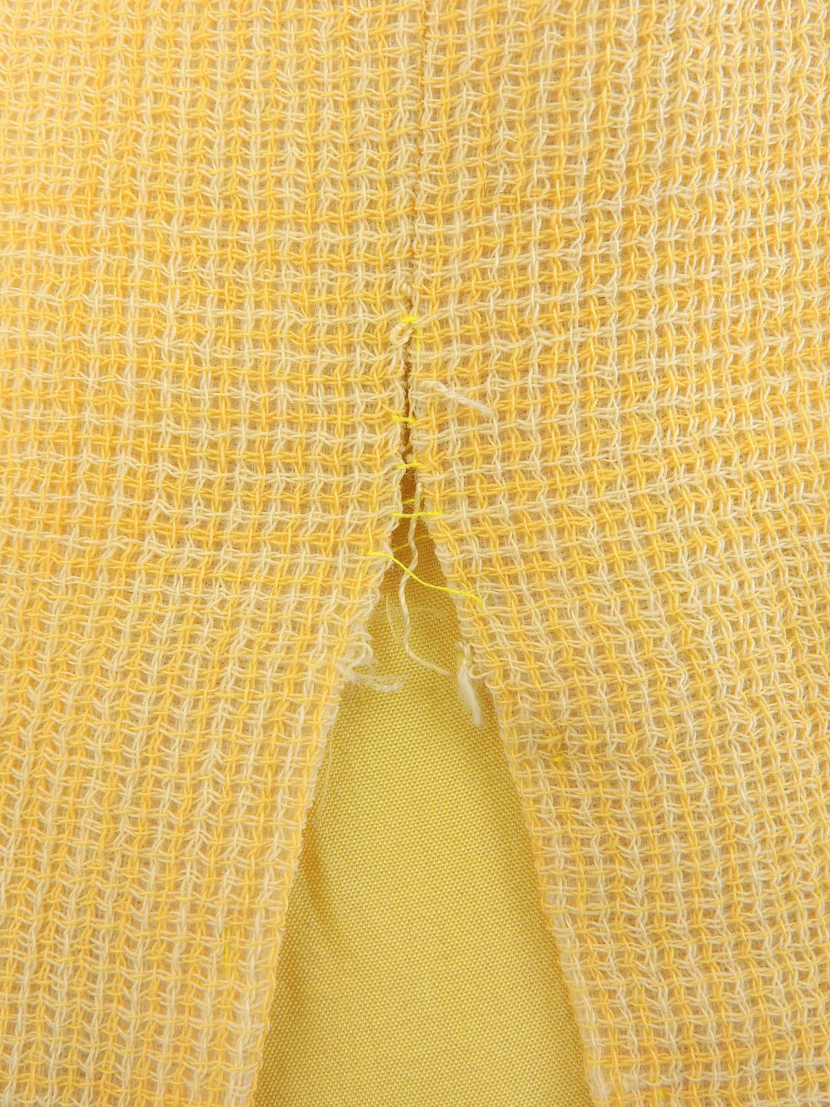 チェックパターンマカダムボタンセットアップ クリームイエロー