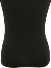 Rhinestone Logo Sleeveless Top in Black