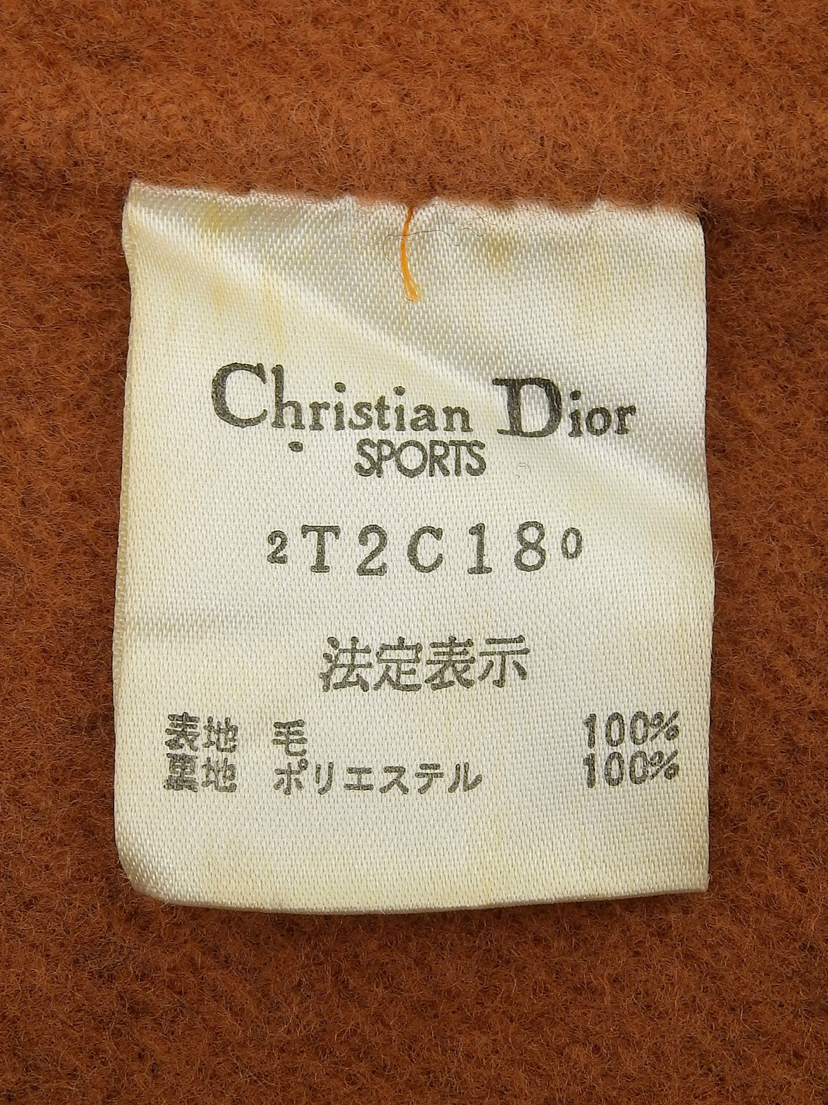 Wool check pattern coat in orange/green