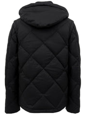 Logo Button 2-Way Down Coat in Black