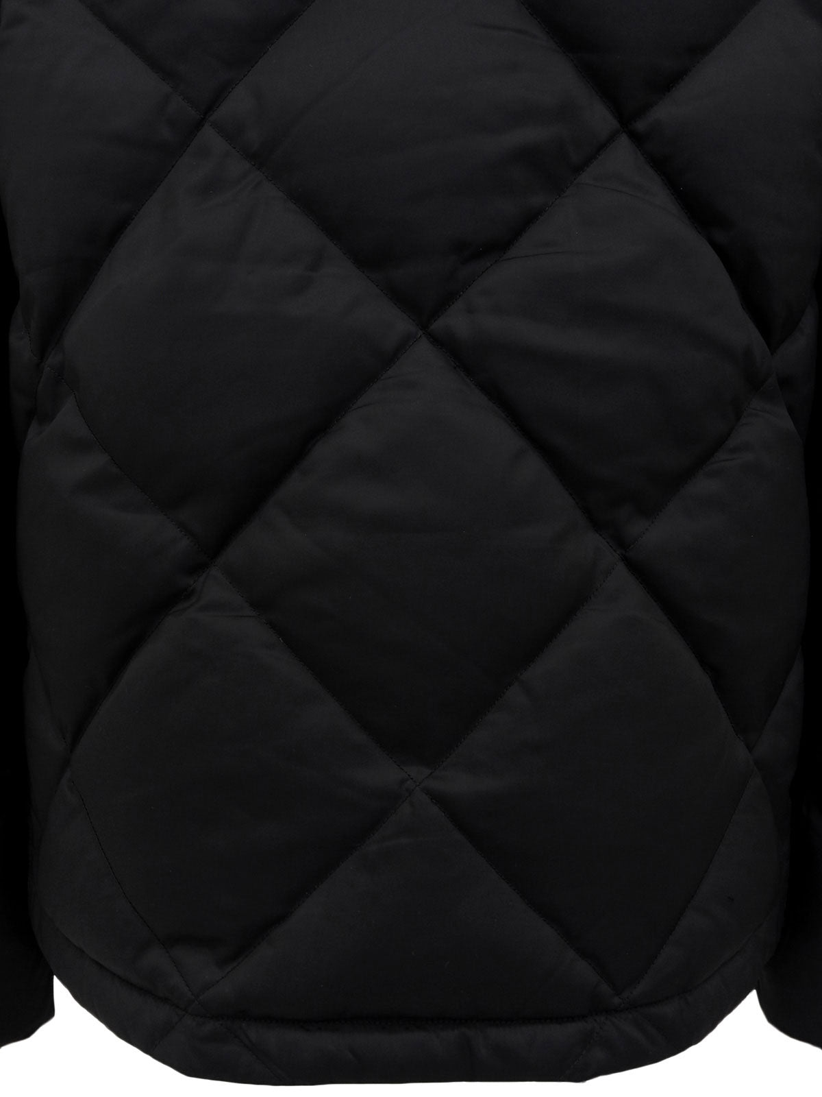Logo Button 2-Way Down Coat in Black